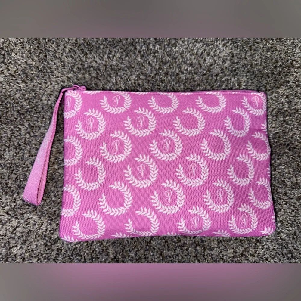 Pink - pink wristlet with pink logo